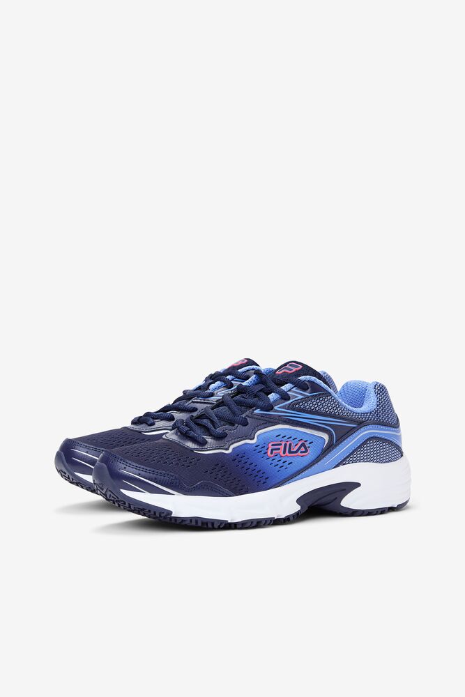 Fila Memory Runtronic Slip Resistant Shoe Casual Shoes Azul Marino Rosas | BAFE18205