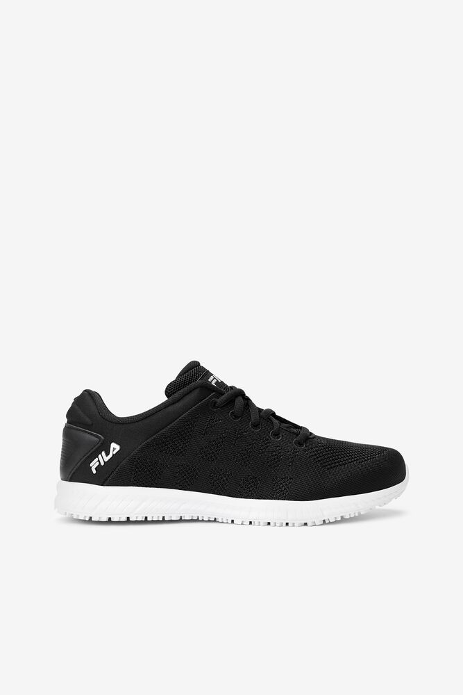 Fila Memory Techknit Slip And Water Resistant Shoe Casual Shoes Negras Plateadas Blancas | ZNLC17904