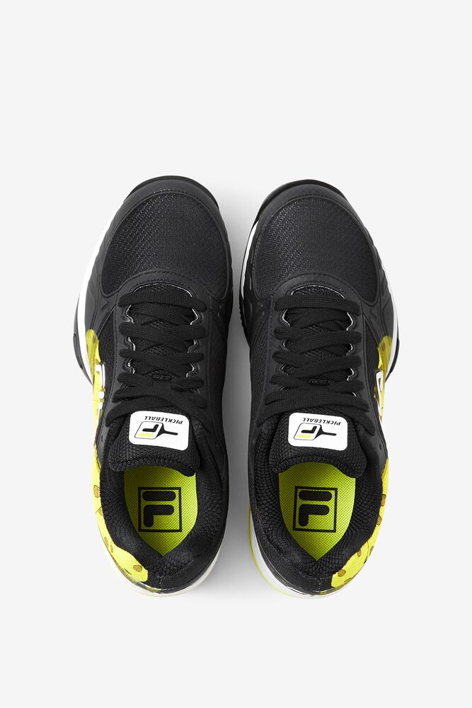 Fila Men’S Volley Zone Tennis Shoes Negras Blancas Amarillo | YBGU94512