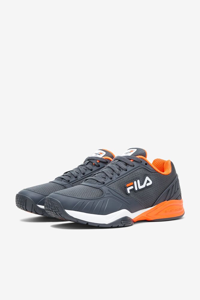 Fila Men’S Volley Zone Tennis Shoes Verde Menta Blancas Naranjas | NARD03451