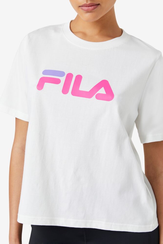 Fila Miss Eagle Tee Blancas Rosas Moradas | JPYO18954