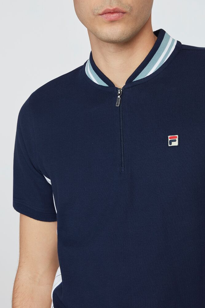 Fila Moretti Henley Navy/Wht/Prbl | XMPU26859