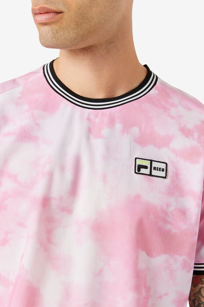 Fila Msgm X Fila Printed Performance Tee Rosas Negras | HABR74093