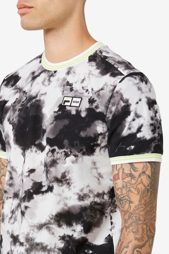 Fila Msgm X Fila Printed Performance Tee Negras | CQFL12570