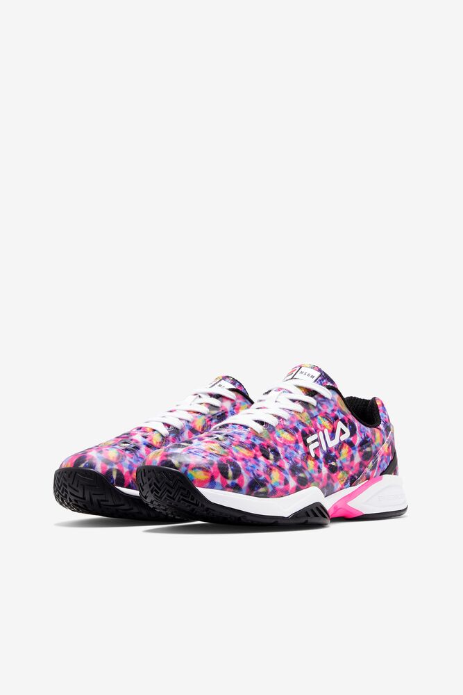 Fila Msgm X Fila  Axilus 2 Energized Tennis Shoes Blancas Rosas | RKVO94601