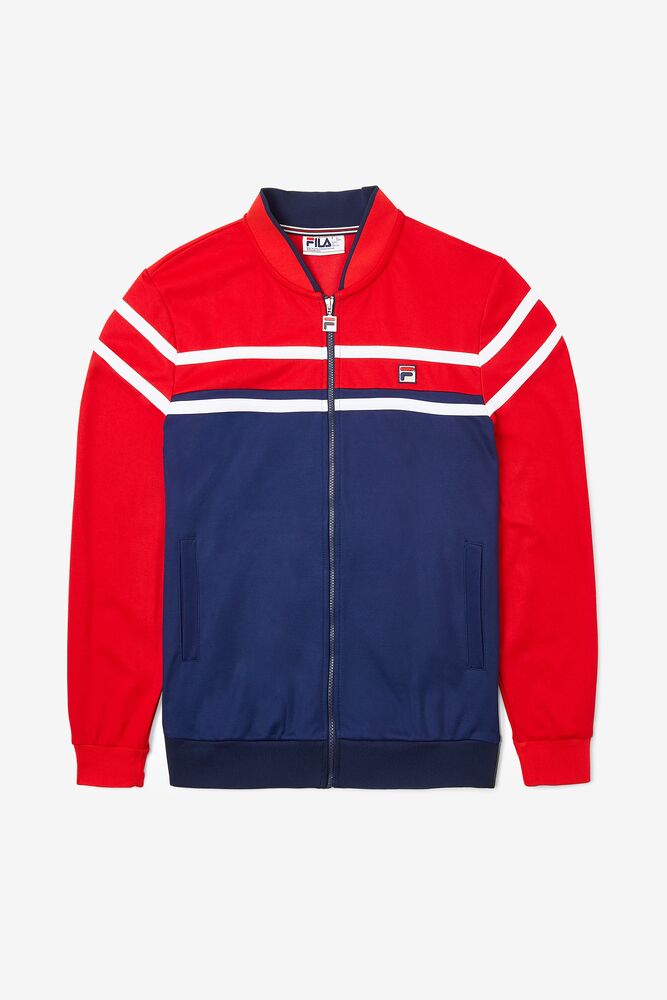 Fila Naso Jacket Azul Marino Rojas Blancas | WVJR08649