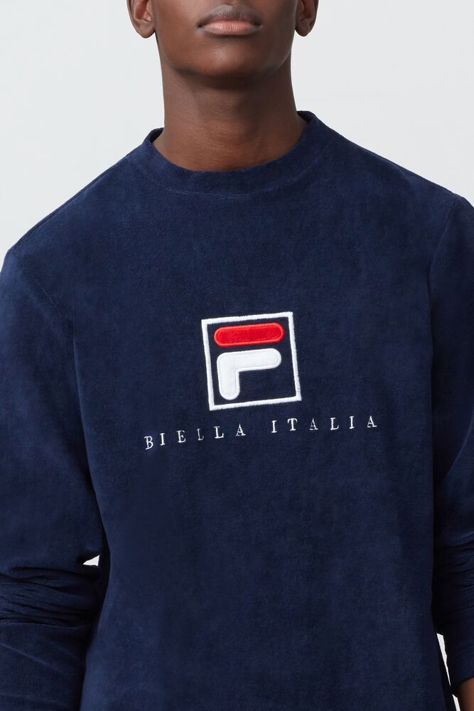 Fila Nicolo Long Sleeve Crew Peac/Wht/Cred | IEGC53821