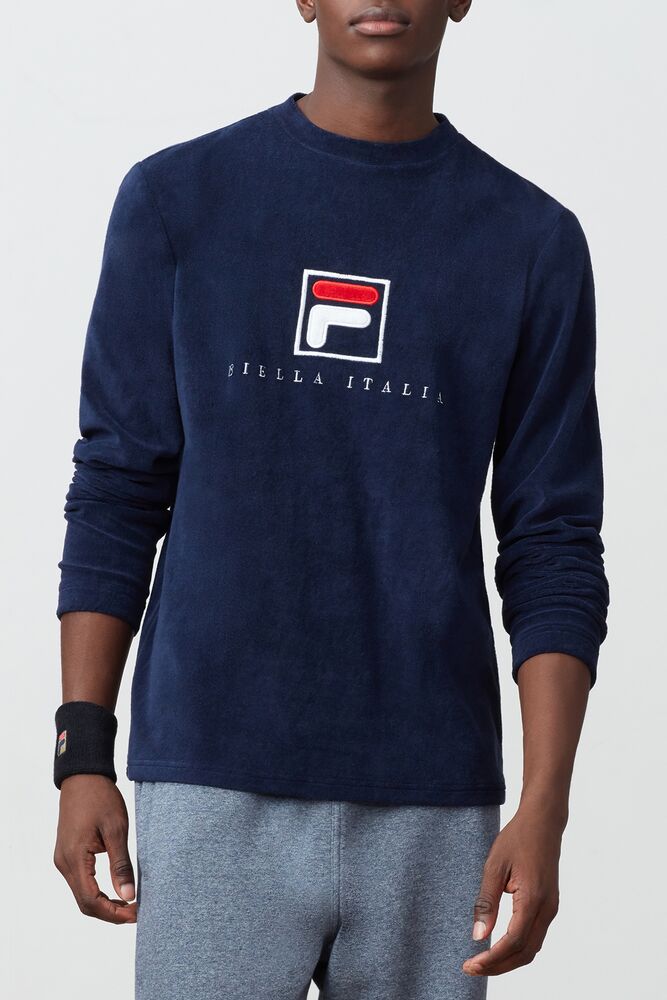 Fila Nicolo Long Sleeve Crew Peac/Wht/Cred | IEGC53821