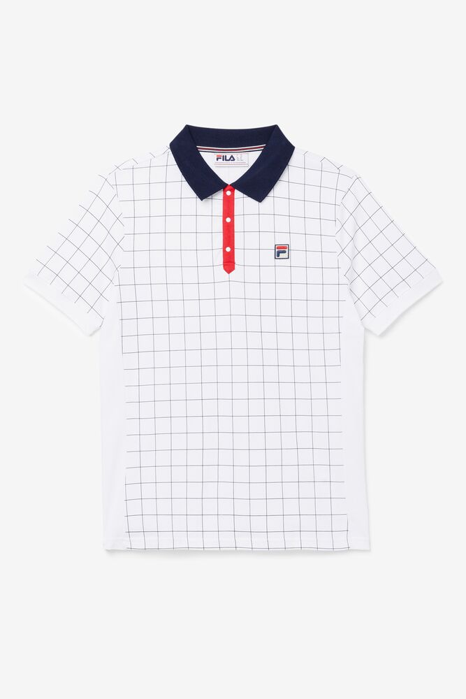 Fila Nile Polo Blancas Rojas | BMKN35619