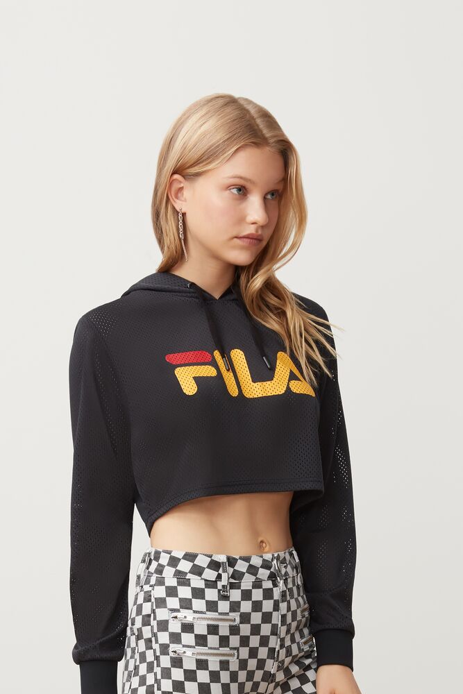 Fila Noemi Crop Hoodie Blk/Gfus/Cred | MDYN35648