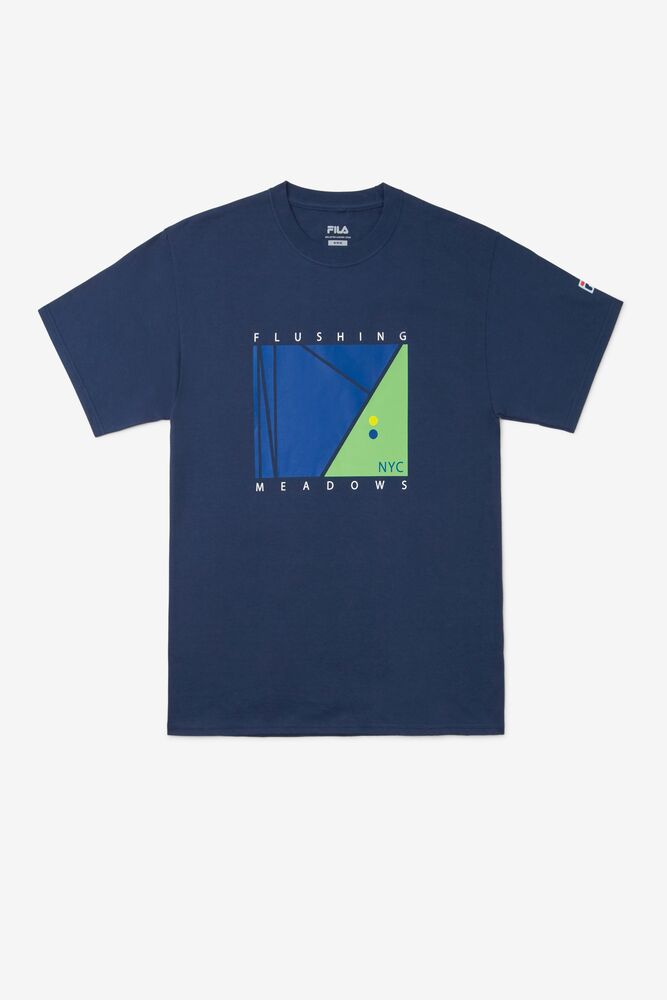 Fila Nyc Court Tee Azul Marino | RUWZ70246