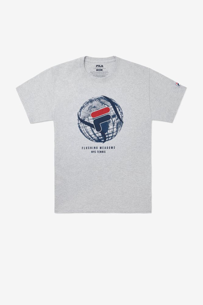 Fila Nyc Globe Tee Gris | PRQC02138