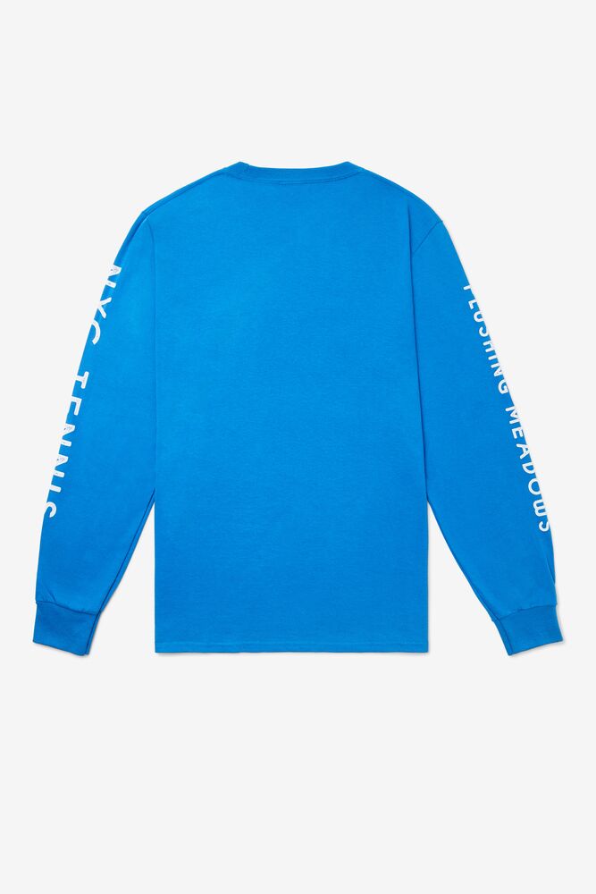 Fila Nyc Long Sleeve Tennis Tee Azul Real Azules | VWNJ50281