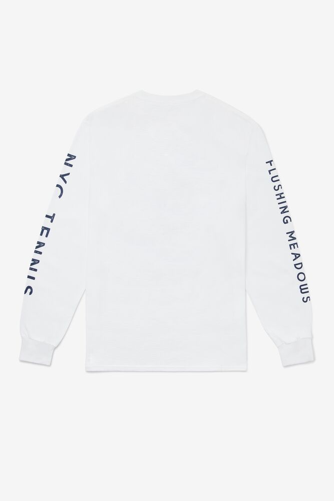 Fila Nyc Long Sleeve Tennis Tee Blancas | JVME87913