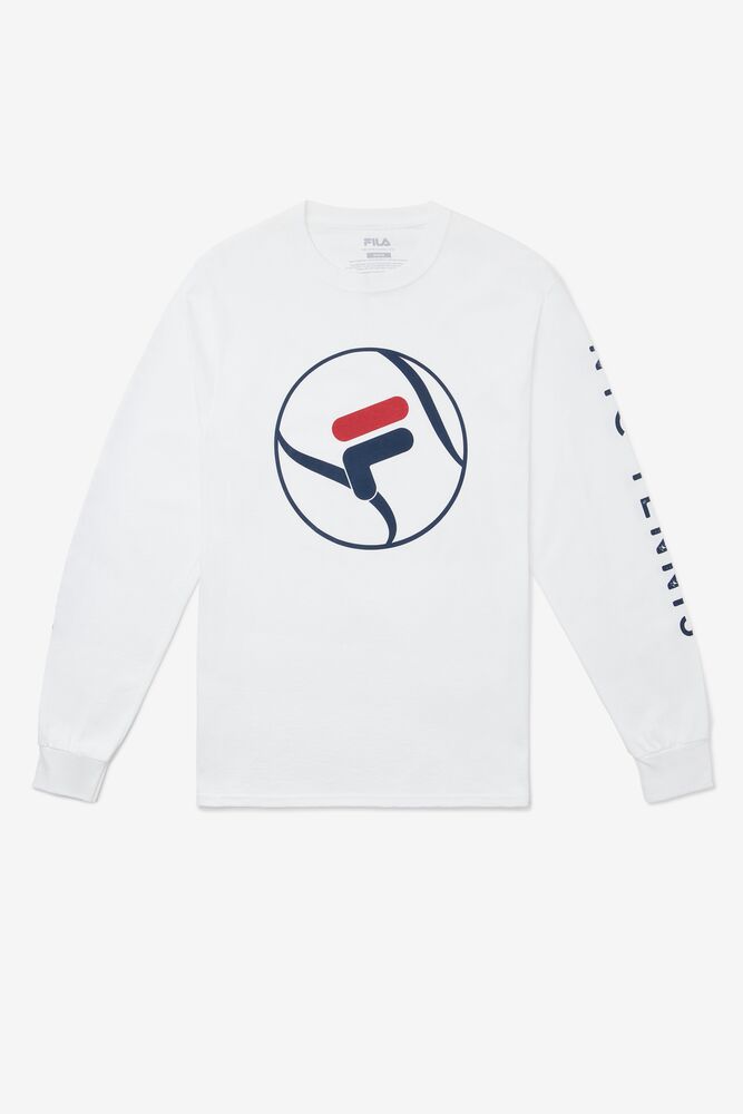 Fila Nyc Long Sleeve Tennis Tee Blancas | JVME87913