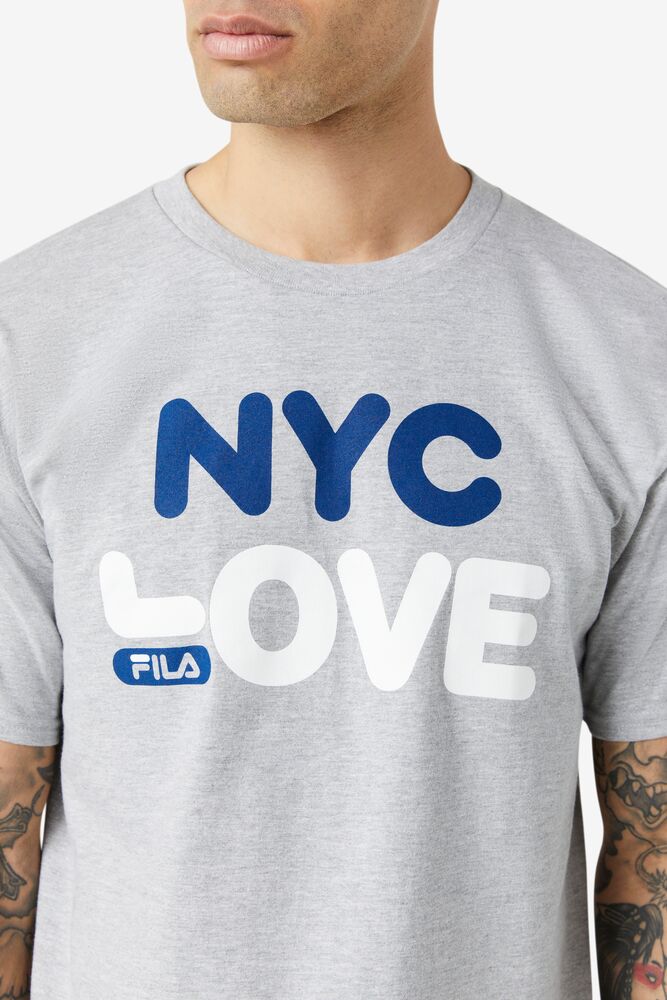 Fila Nyc Love Tee Gris | QVWT02519