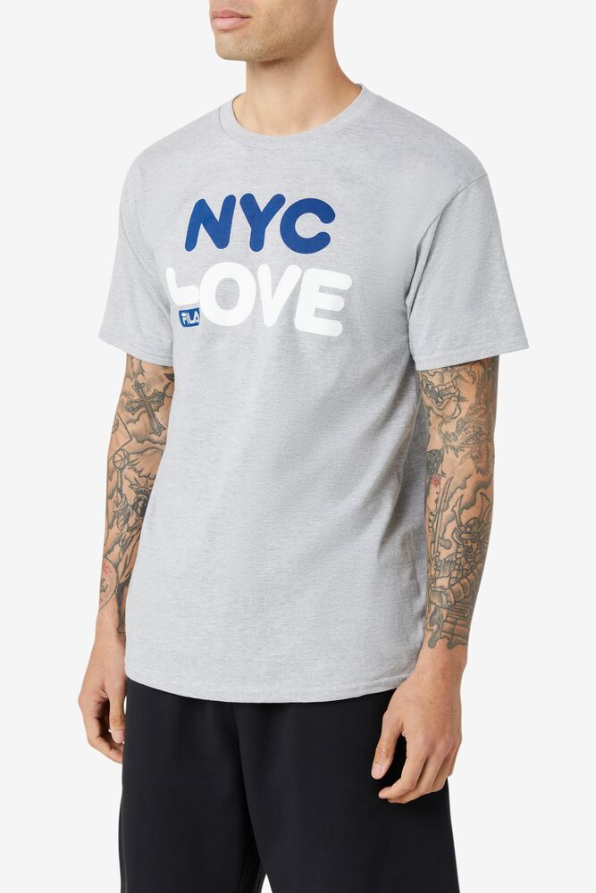 Fila Nyc Love Tee Gris | QVWT02519