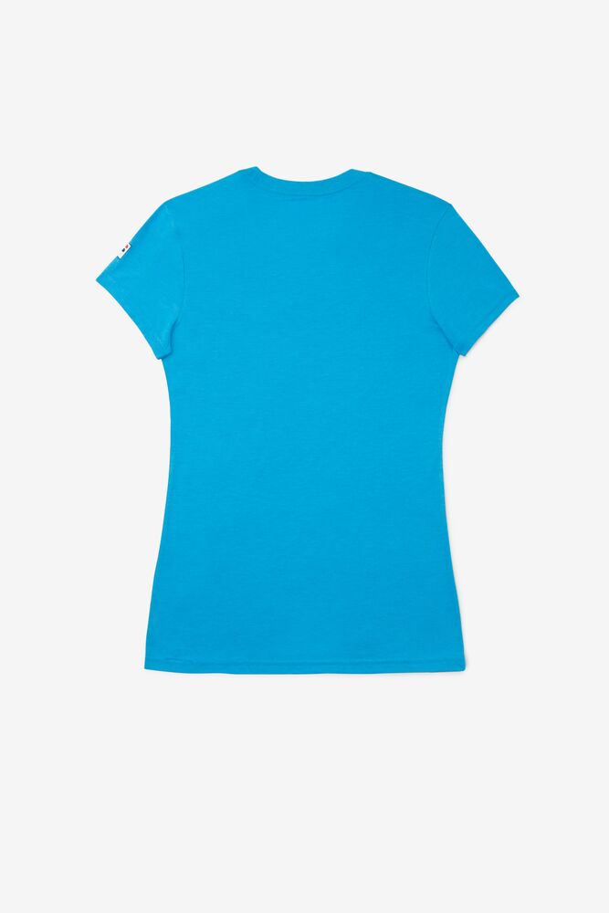 Fila Nyc Tennis Shimmer Tee Turquesa | BWMA45238