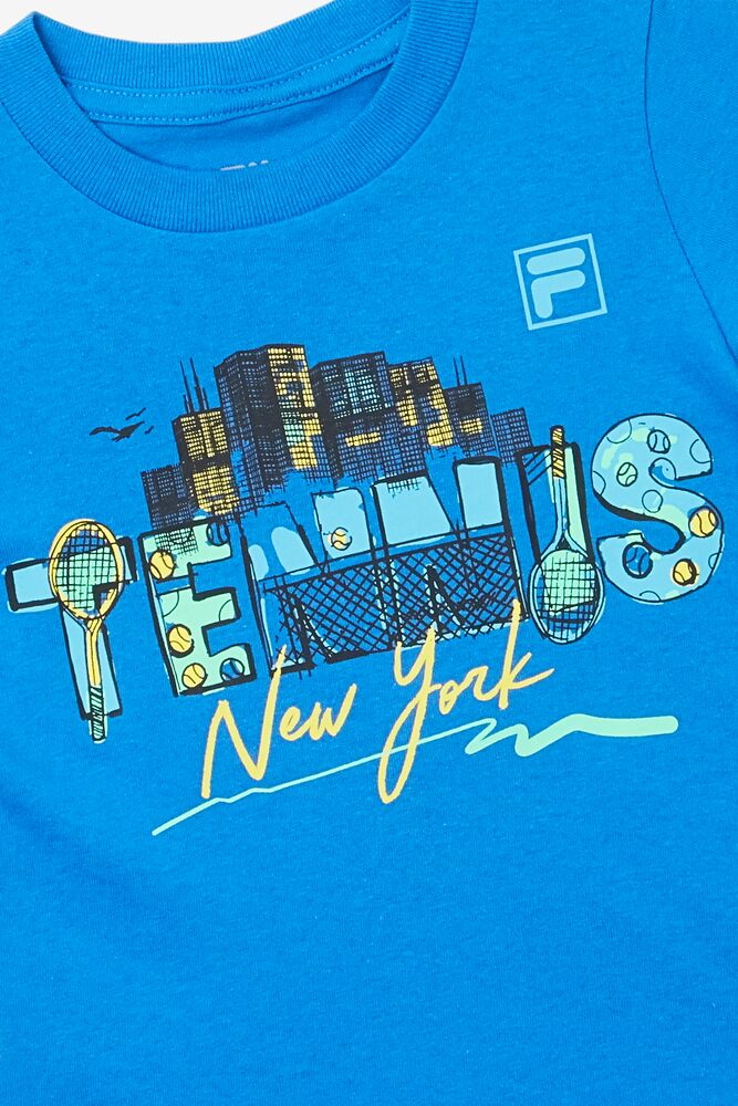 Fila Nyc Toddler Tennis Tee Azul Real Azules | KXYU06278