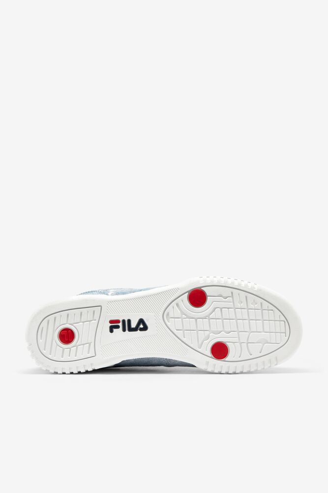 Fila Original Fitness Denim Sneakers Blancas Azul Marino | KMWT90518