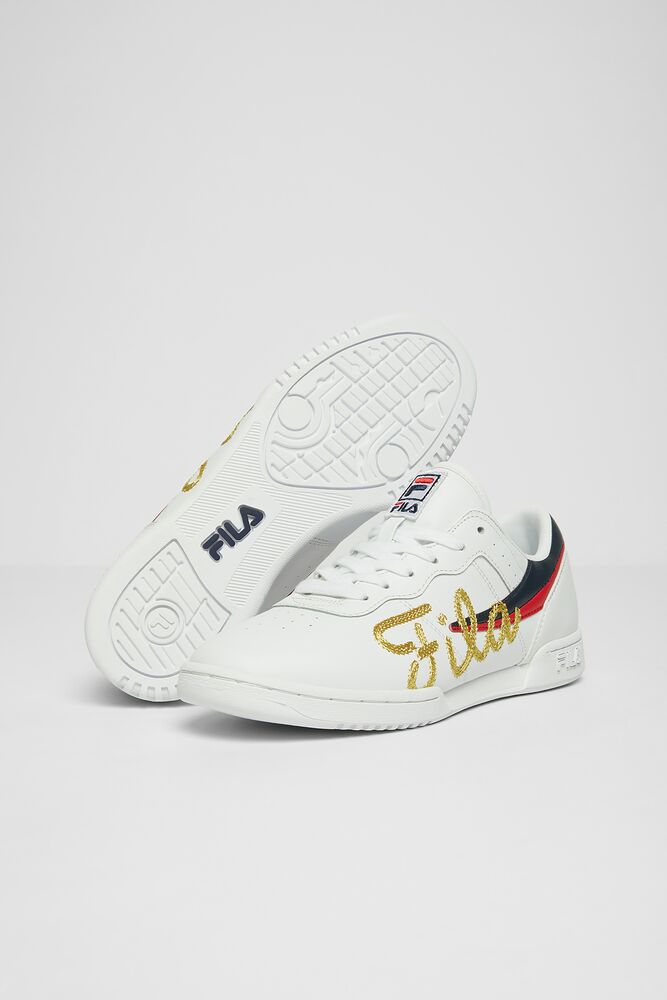 Fila Original Fitness Signature 2 Sneakers Wht/Fnvy/Fred | OJGM39084