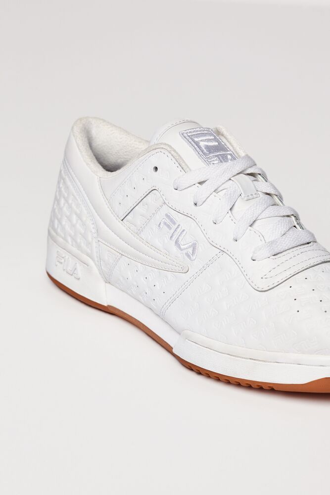 Fila Original Fitness Small Logos Tennis Shoes Wht/Wht/Gum | MVTX93604