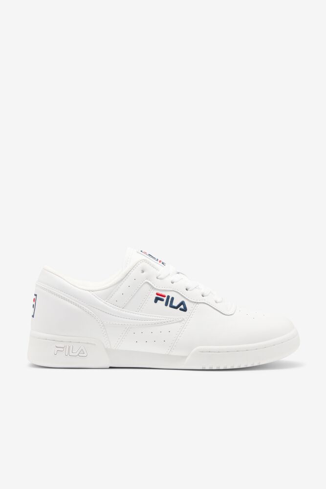 Fila Original Fitness Tennis Shoes Blancas Blancas Azul Marino Rojas | CVPI21749