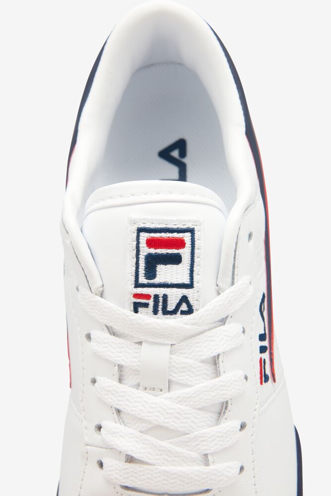 Fila Original Fitness Tennis Shoes Blancas Azul Marino Rojas | AGXT65083