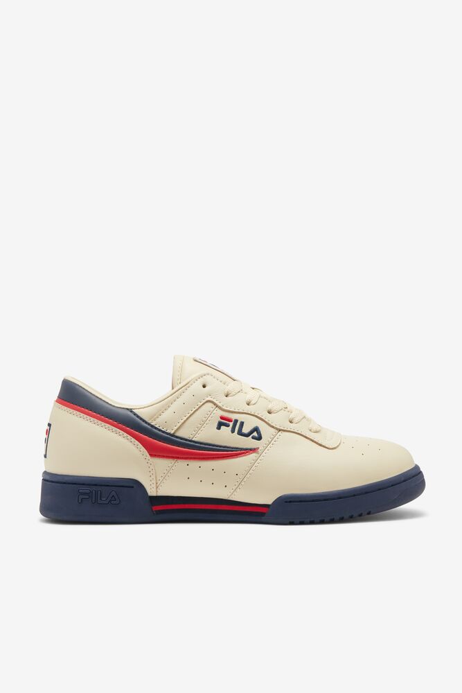 Fila Original Fitness Tennis Shoes Creme Rojas | OFIE92604