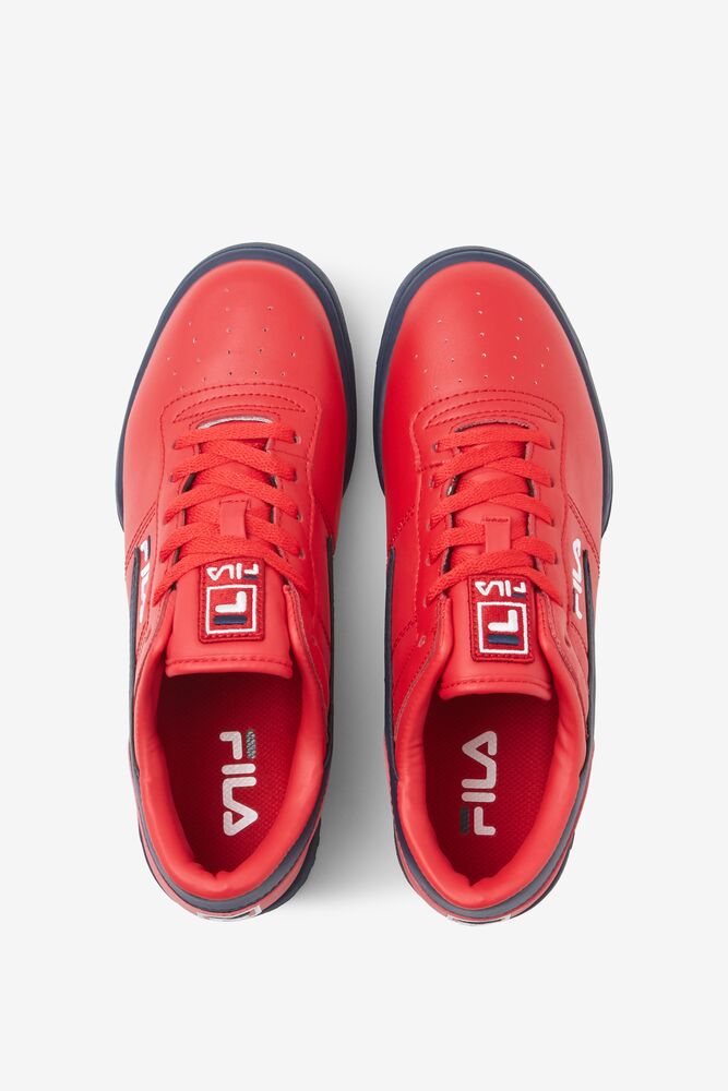 Fila Original Fitness Tennis Shoes Rojas Azul Marino Blancas | LHBV78390