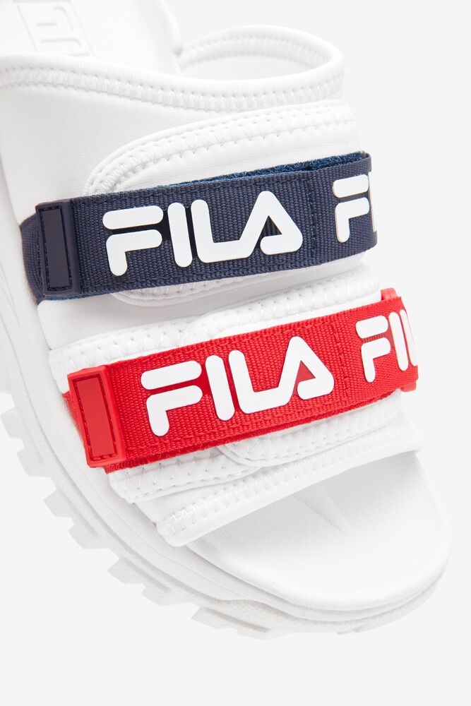 Fila Outdoor Slide Slide Sandals Blancas Azul Marino Rojas | KCIW87604