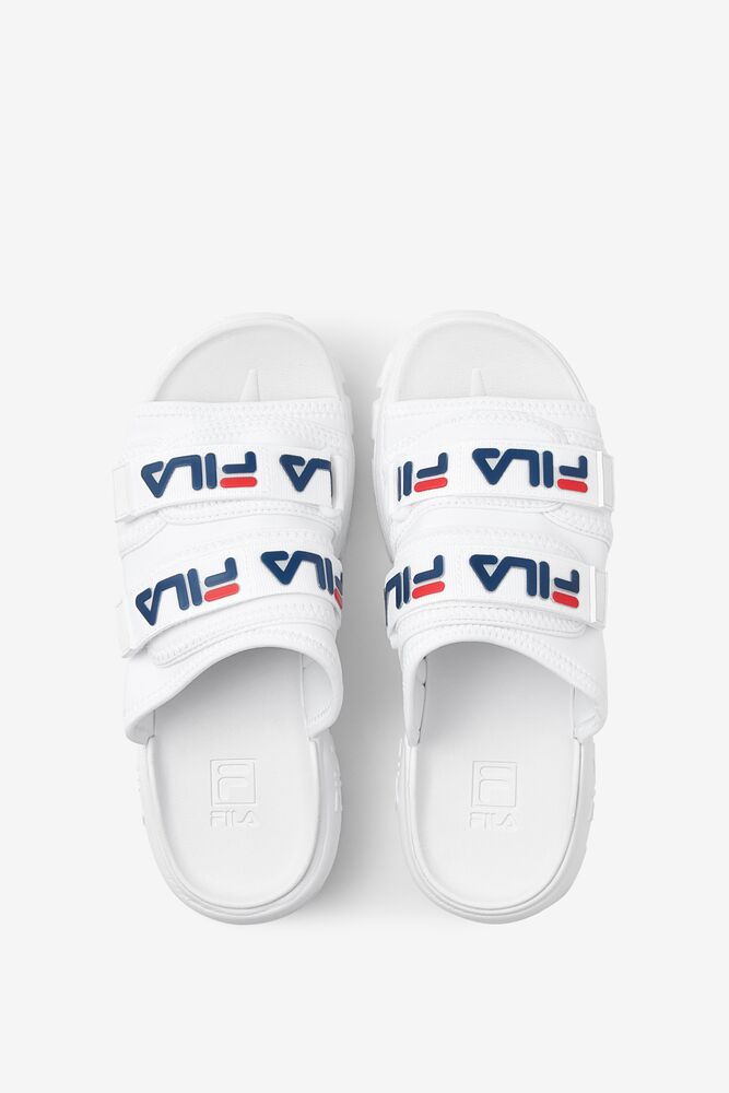 Fila Outdoor Slide Slide Sandals Blancas Azul Marino Rojas | JVLB15384