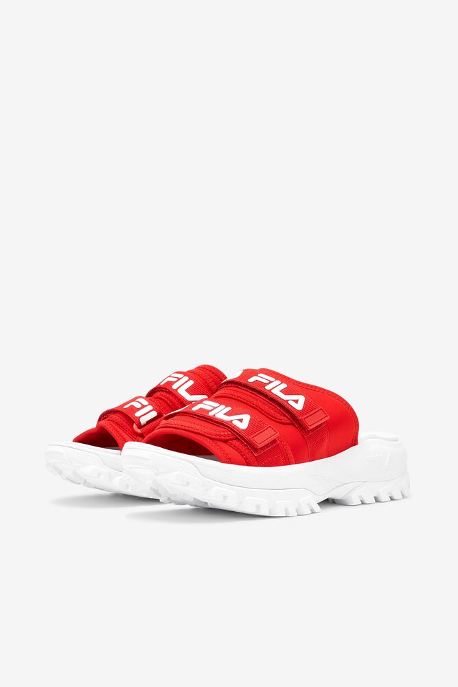 Fila Outdoor Slide Slide Sandals Rojas Blancas Blancas | CALZ69514