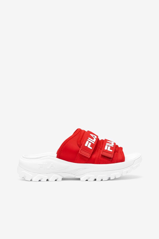 Fila Outdoor Slide Slide Sandals Rojas Blancas Blancas | CALZ69514