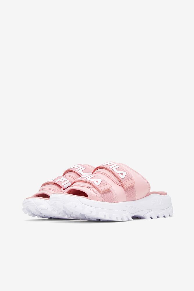 Fila Outdoor Slide Slide Sandals Rosas Rosas Blancas | SDLY07596