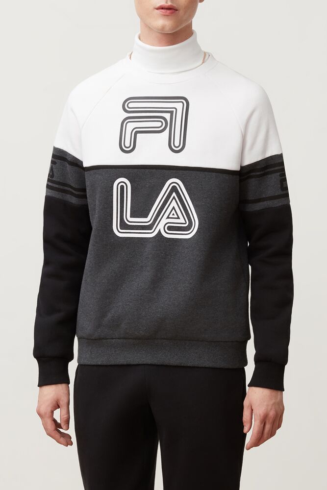 Fila Owen Sweatshirt Wht/Charm/Blk | EJVT39862