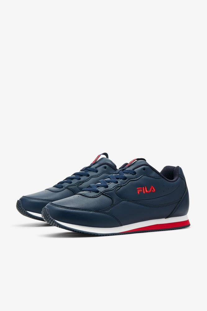 Fila Panzia Tennis Shoes Azul Marino Rojas Blancas | XPMB58106