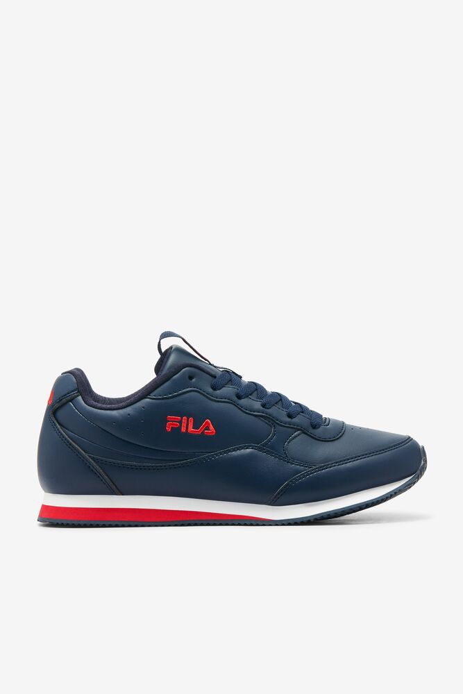 Fila Panzia Tennis Shoes Azul Marino Rojas Blancas | XPMB58106