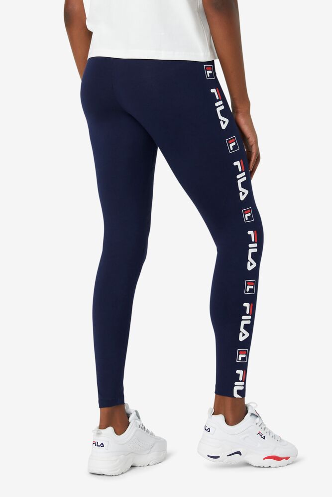 Fila Parma Legging Blancas Rojas | WIEM48362