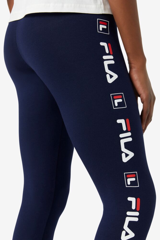 Fila Parma Legging Blancas Rojas | WIEM48362