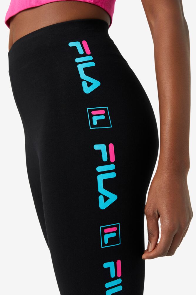 Fila Parma Legging Negras Azules Rosas | QAUR91748