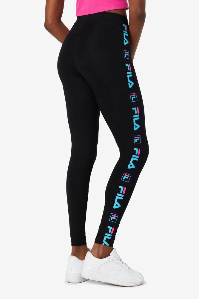 Fila Parma Legging Negras Azules Rosas | QAUR91748