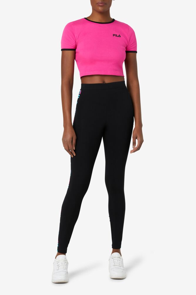 Fila Parma Legging Negras Azules Rosas | QAUR91748