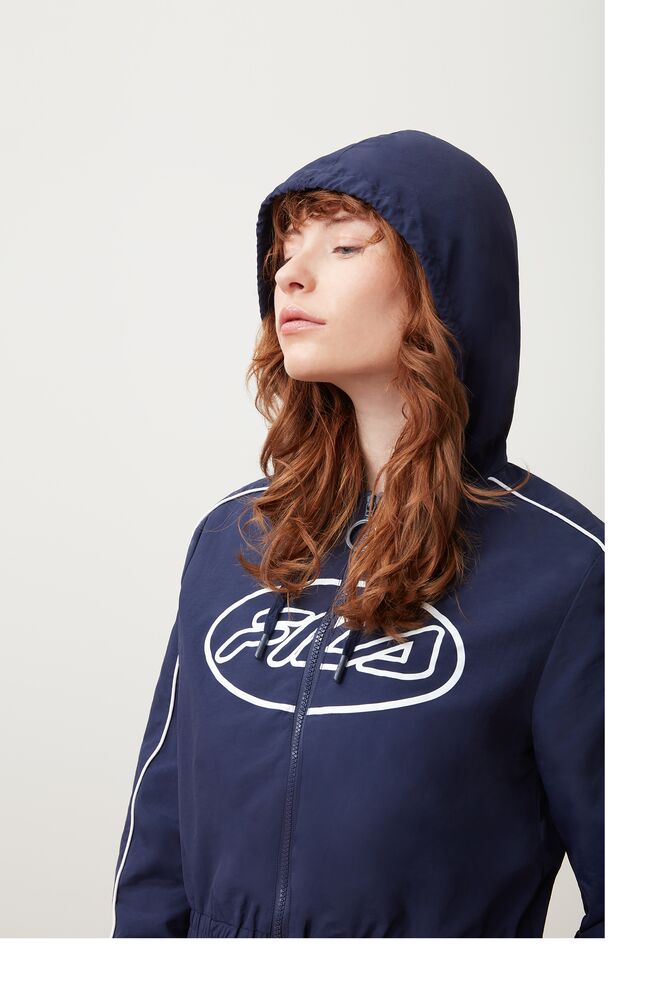 Fila Paulita Wind Jacket Peac/Wht | DHQK01654