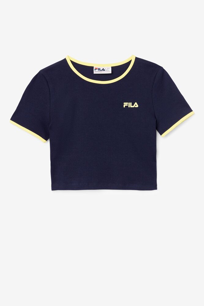 Fila Perla Crop Top Peac/Gfnch | FOWA49370