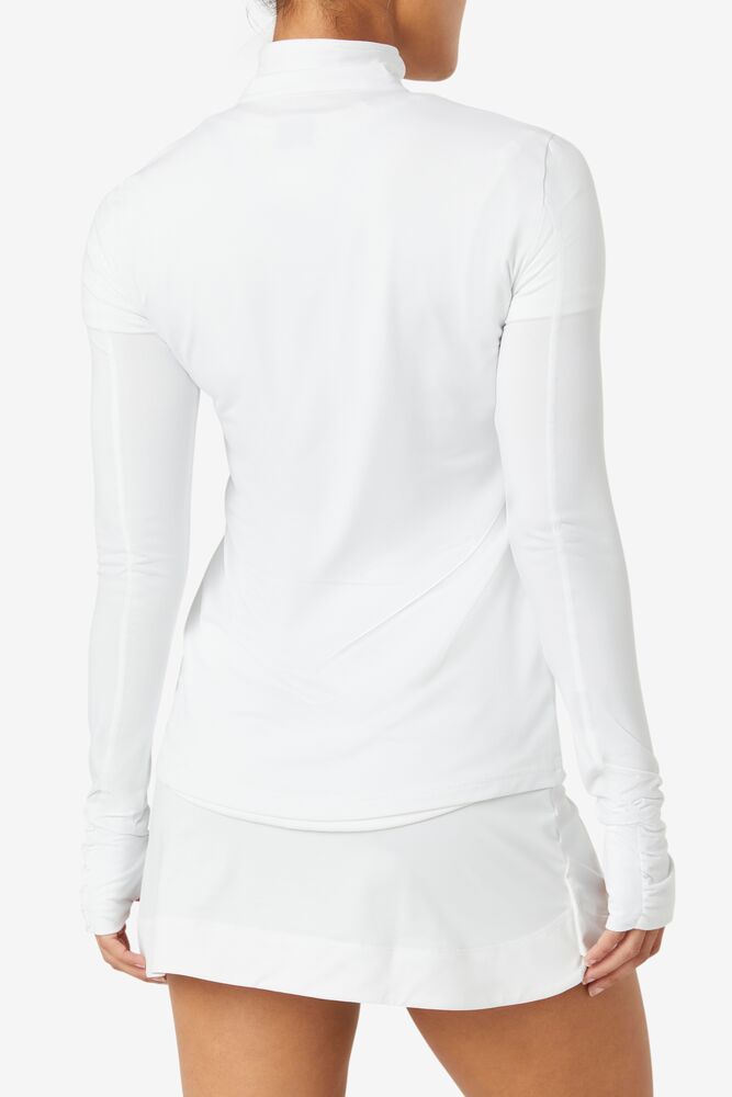 Fila Pickleball 1/4 Zip Long Sleeve Blancas | VLNF59187