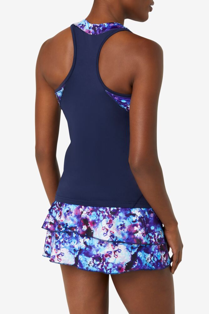 Fila Pickleball Halter Tank Azul Marino Azul Marino | PEMQ25478