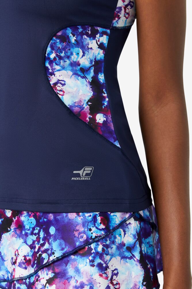 Fila Pickleball Halter Tank Azul Marino Azul Marino | PEMQ25478