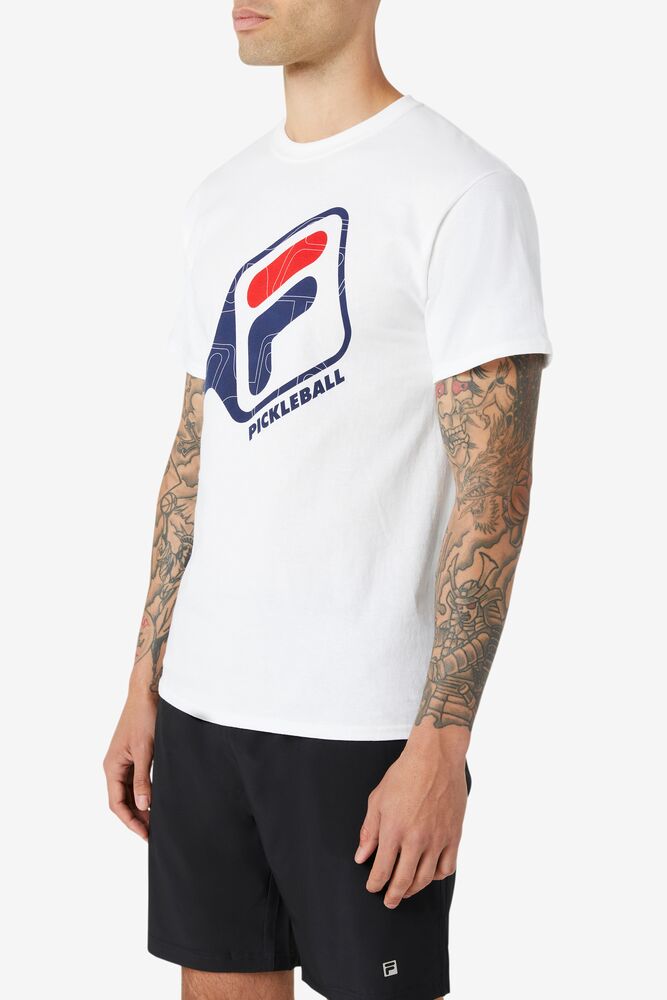 Fila Pickleball Paddle Tee Blancas | WXSV51489