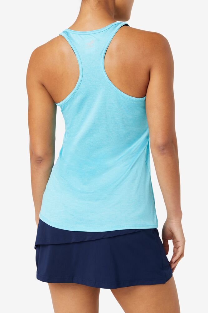 Fila Pickleball Racerback Tank 480 Bluefish Heather | OQIW34789